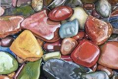 river stones pastel krijt 65 x 50 cm  €400,00